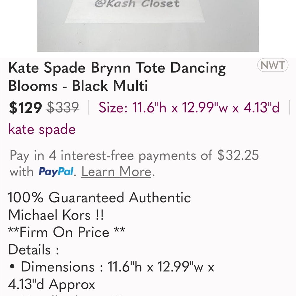 Kate spade bag for sale